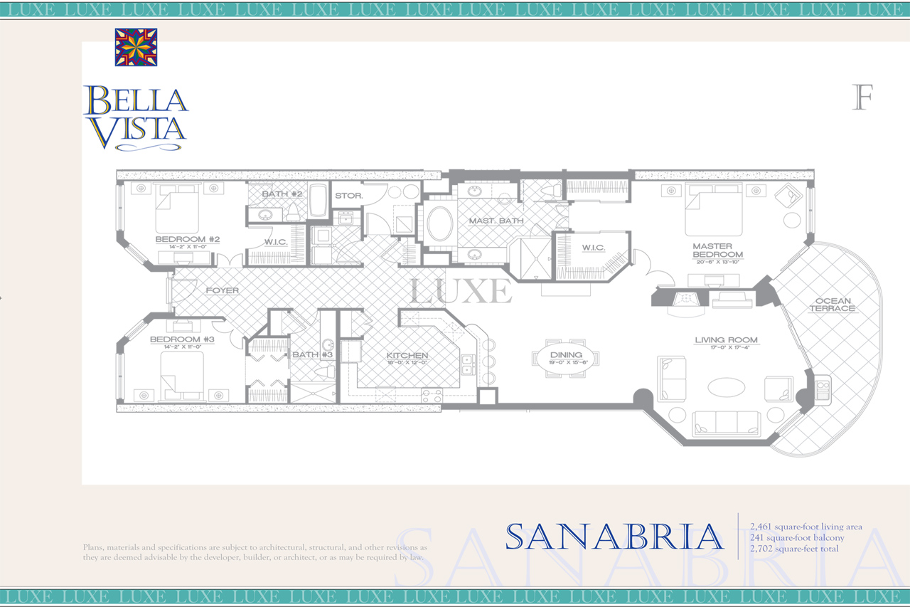Sanabria Unit 06 - 2515 S Atlantic Ave - Bella Vista Floor Plans Daytona Beach Shores - The LUXE Group 386.299.4043